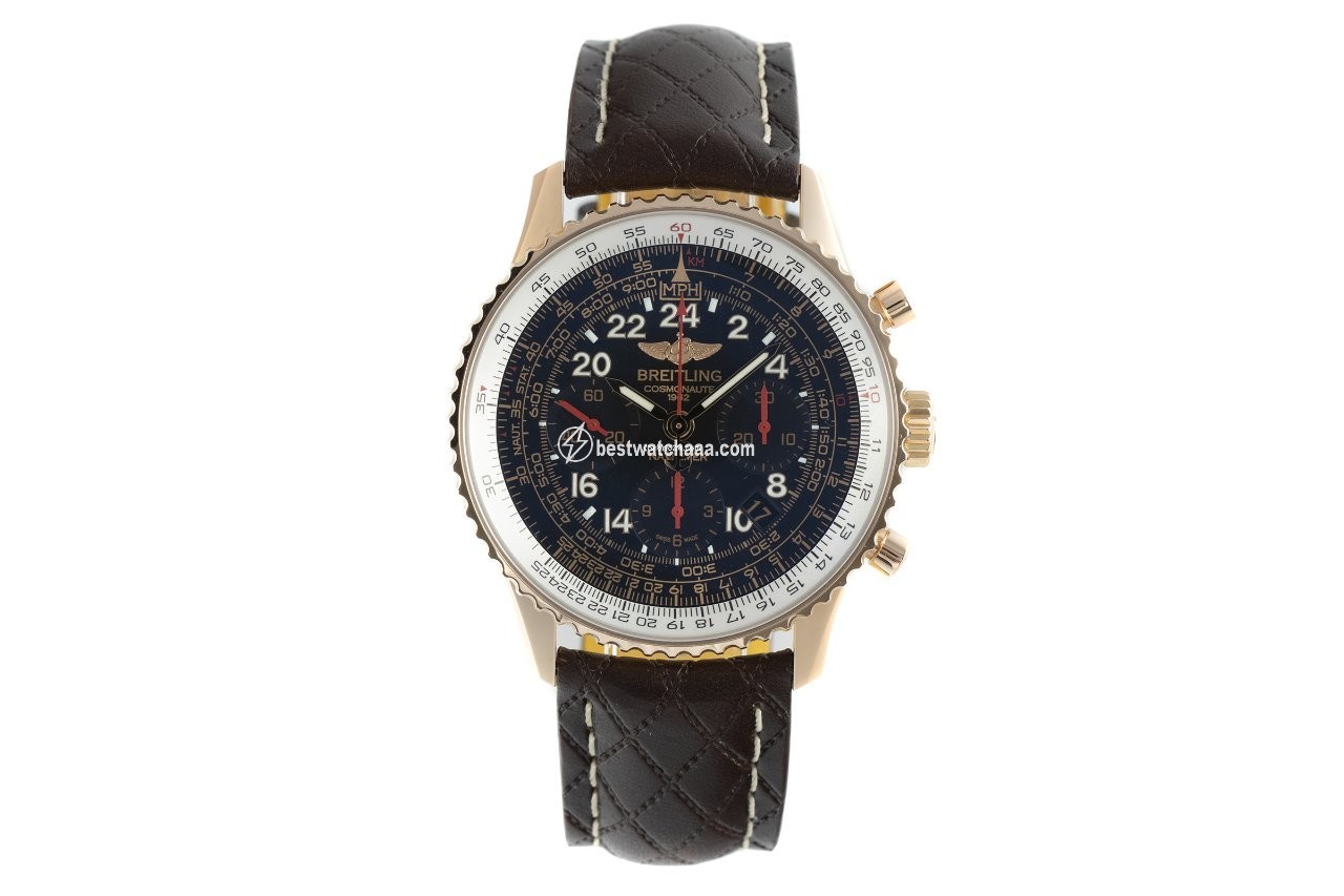 IMG_9085 Breitling Navitimer Cosmonaute Mens watch Unisex Manual winding Red gold RB0210 Replica 2