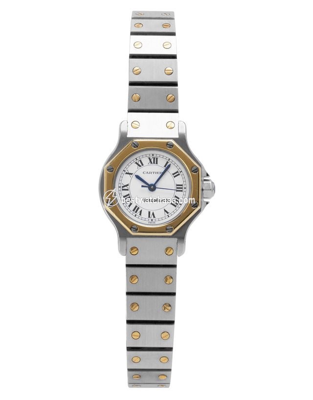 IMG_9085 Cartier Santos Mens watch Unisex Automatic Gold Steel 0907 Replica 2