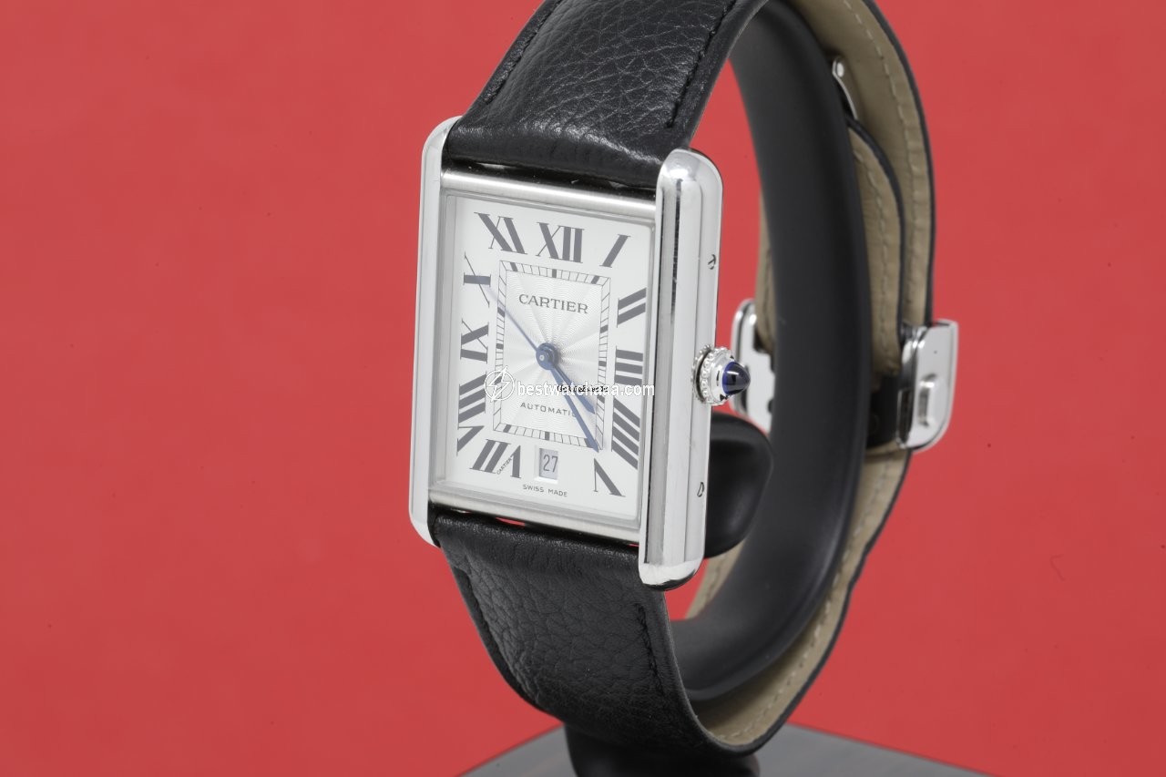 IMG_9085 Cartier Tank Mens watch Unisex Automatic Steel WSTA0040 Replica 2