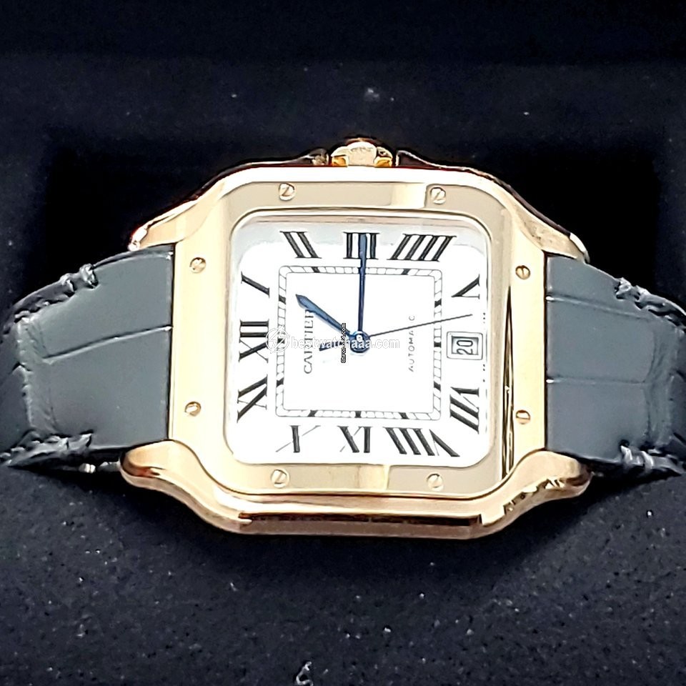 IMG_9085 Cartier Santos Mens watch Unisex Automatic Rose gold WGSA0019 Replica 2