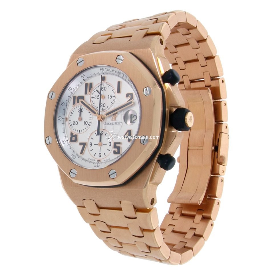 IMG_9085 Audemars Piguet Royal Oak Offshore Chronograph Mens watch Unisex Automatic Rose gold 26170OR.OO.1000OR.01 Replica 2