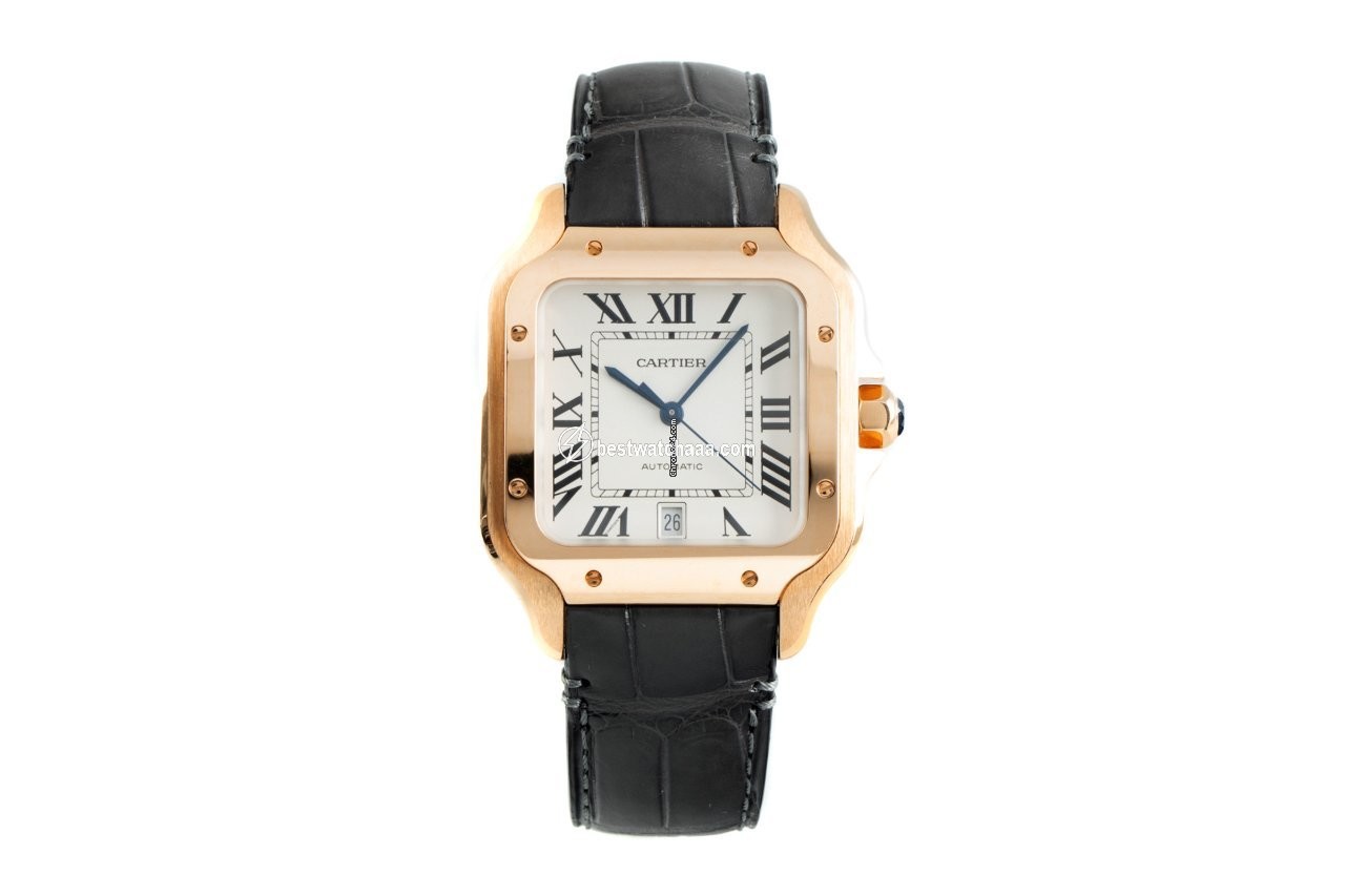 IMG_9085 Cartier Santos Mens watch Unisex Automatic Red gold WGSA0011 Replica 2