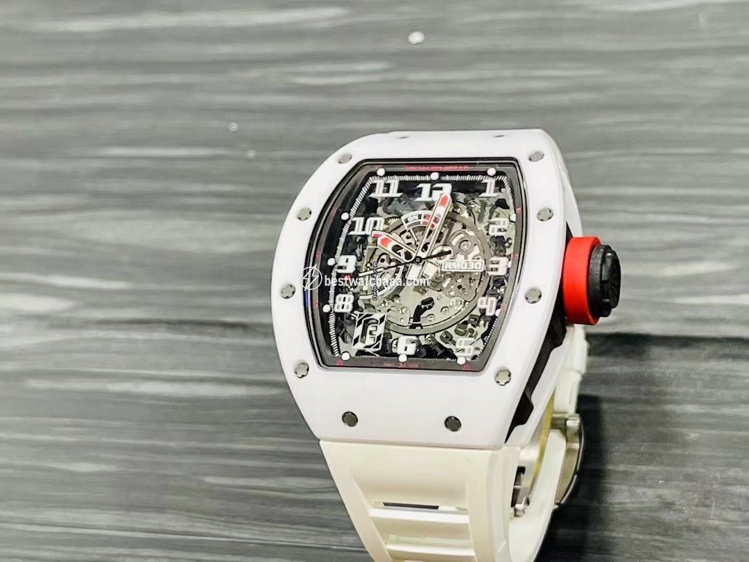 IMG_9085 Richard Mille RM 030 Mens watch Unisex Automatic Ceramic Richard Mille Rm 030 White Replica 2