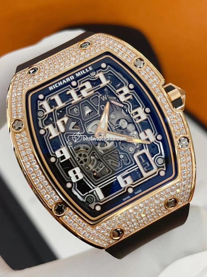 IMG_9085 Richard Mille RM 67 Mens watch Unisex Automatic Rose gold Richard Mille Extra Flat RM67-01 RG Replica 2