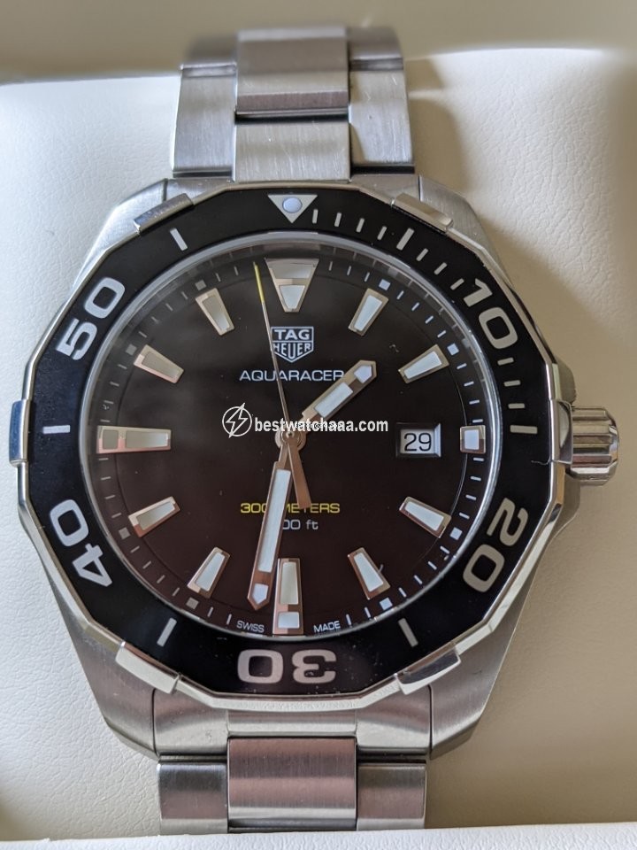 IMG_9085 TAG Heuer Aquaracer 300M Mens watch Unisex Quartz Steel WAY111A.BA0928 Replica 2