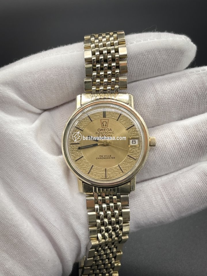 IMG_9085 Omega De Ville Mens watch Unisex Quartz Yellow gold 198.0032 Replica 2