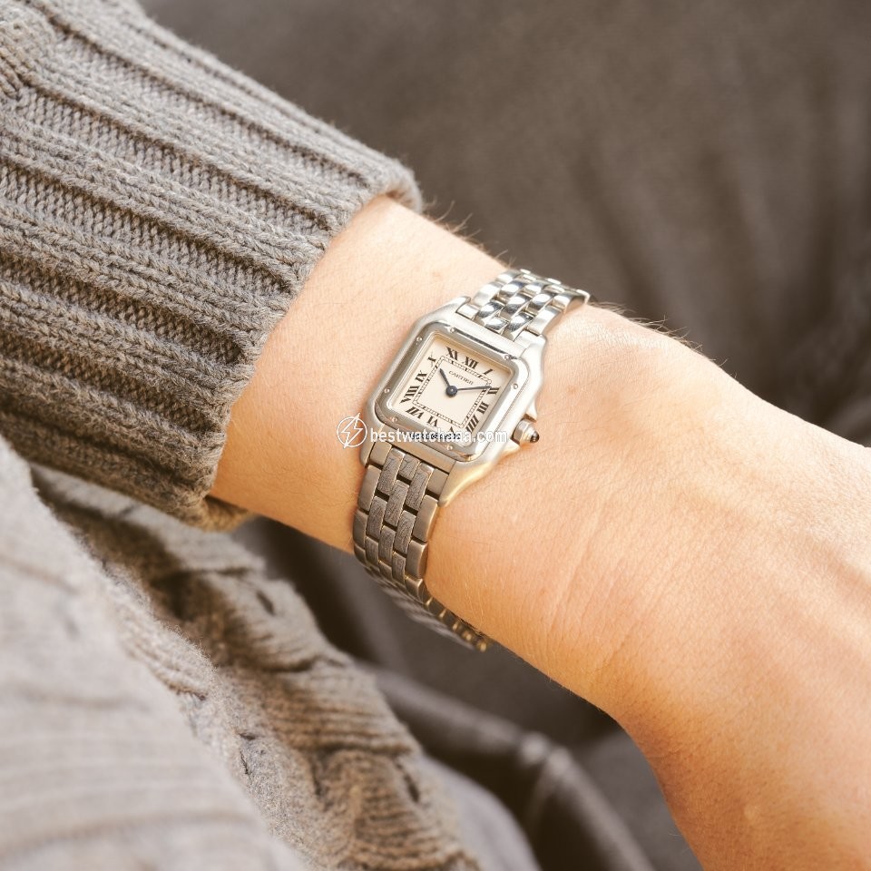 IMG_9085 Cartier Panthere Womens watch Quartz Steel 1320 Replica 2