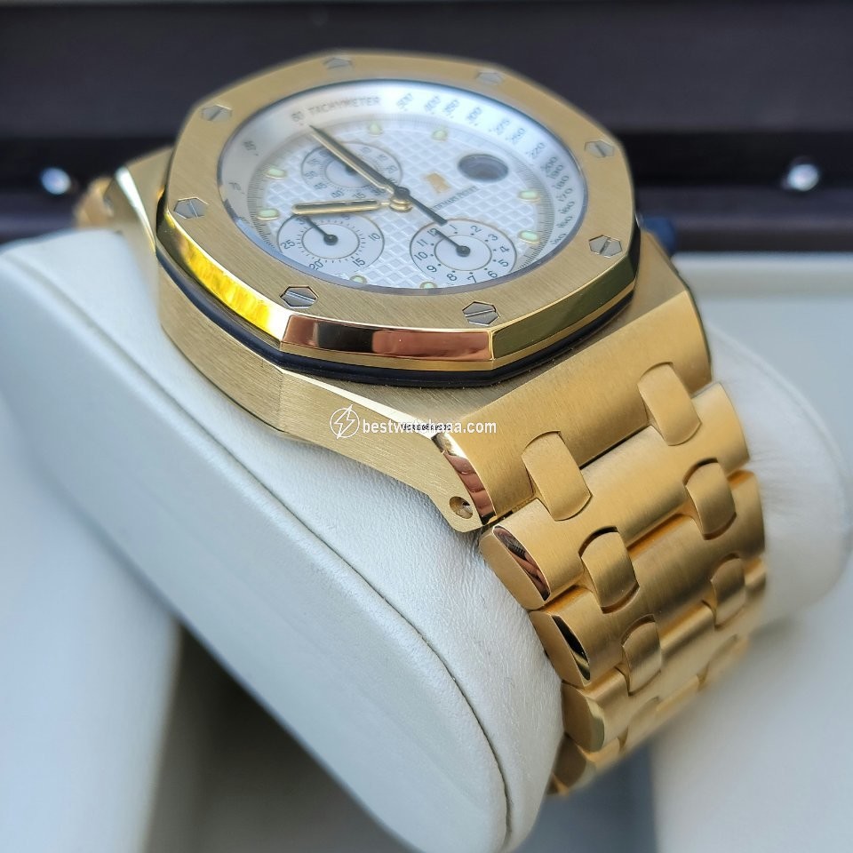IMG_9085 Audemars Piguet Royal Oak Offshore Chronograph Mens watch Unisex Automatic Yellow gold 25721BA.OO.1000BA.03 Replica 2