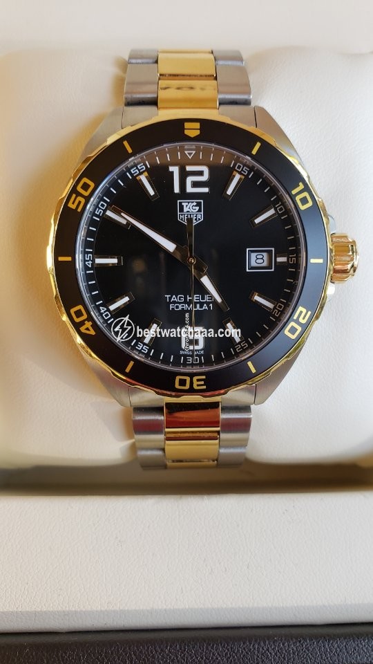 IMG_9085 TAG Heuer Formula 1 Quartz Mens watch Unisex Quartz Gold Steel WAZ1121.BB0879 Replica 2