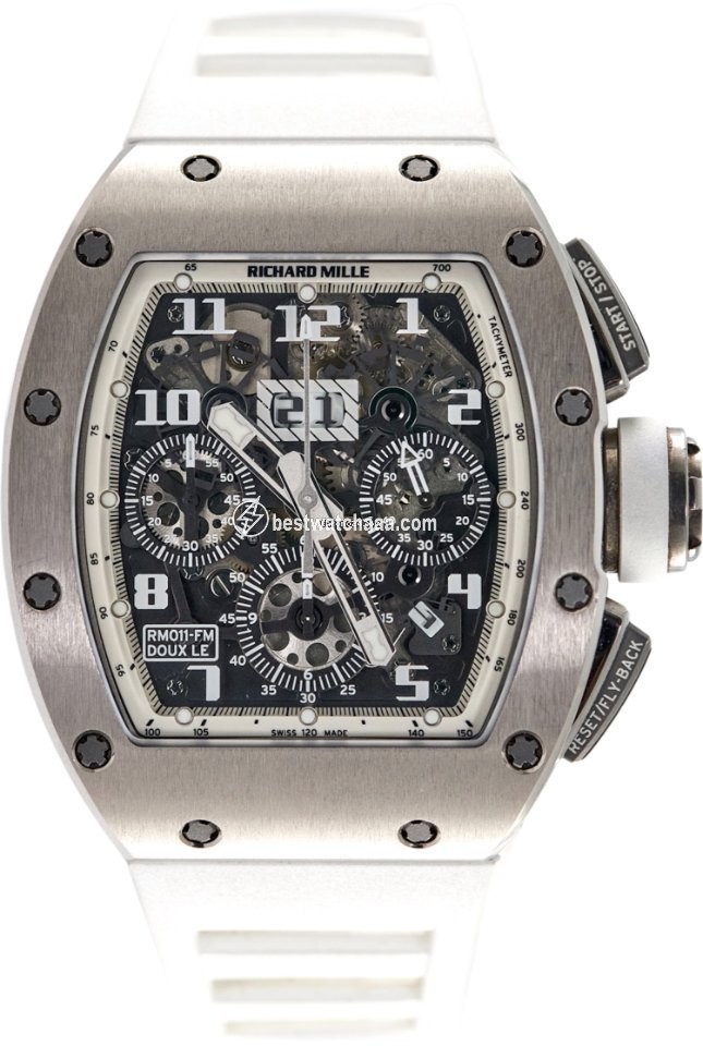 IMG_9085 Richard Mille RM 011 Mens watch Unisex Automatic White gold RM011 Replica 2
