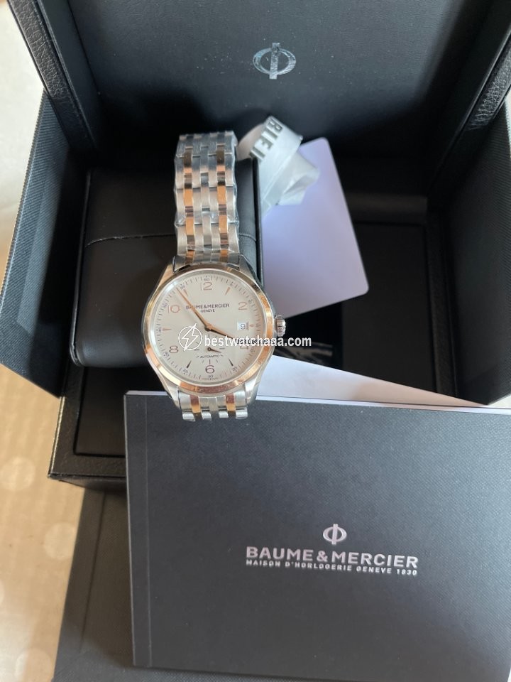 IMG_9085 Baume & Mercier Clifton Mens watch Unisex Gold Steel MOA10140 Replica 2