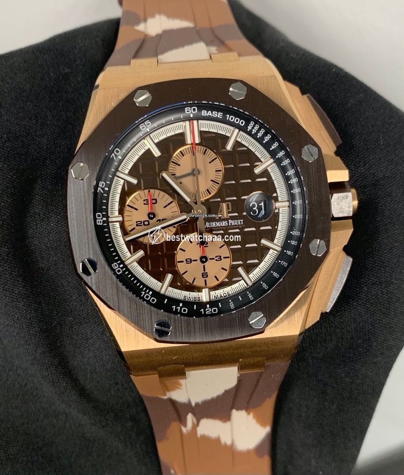 IMG_9085 Audemars Piguet Royal Oak Offshore Chronograph Mens watch Unisex Automatic Rose gold 26401RO.OO.A087CA.01 Replica 2