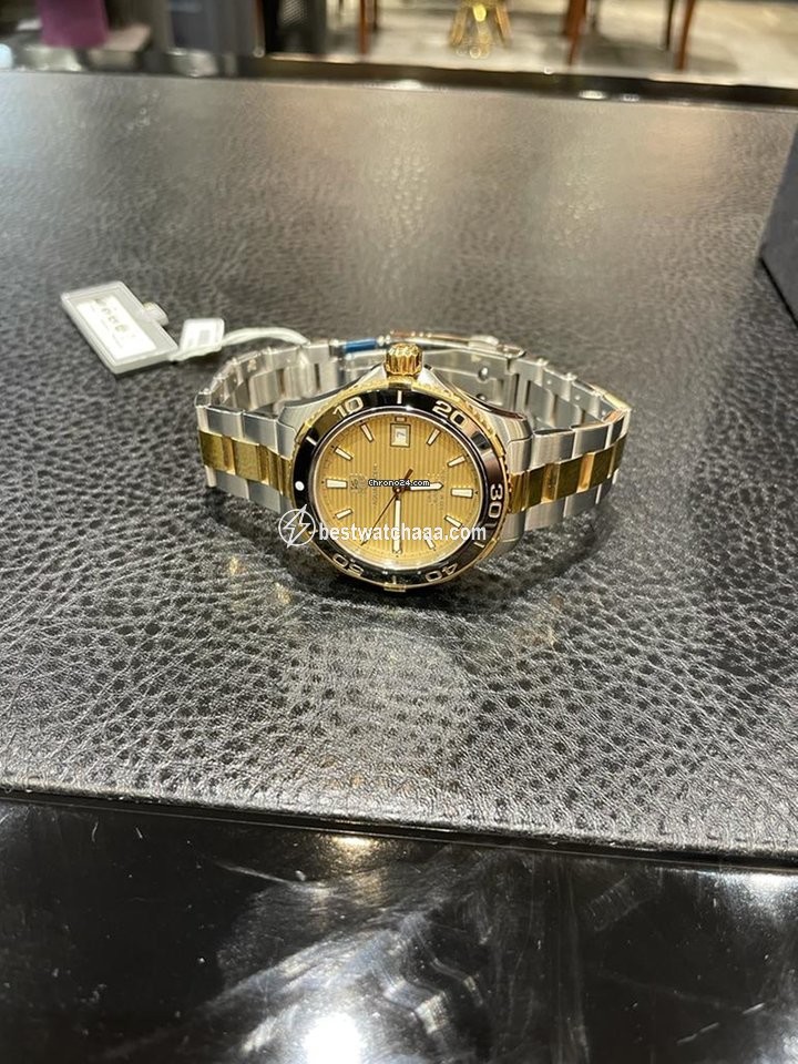 IMG_9085 TAG Heuer Aquaracer 500M Mens watch Unisex Automatic Gold Steel WAK2121.BB0835 Replica 2