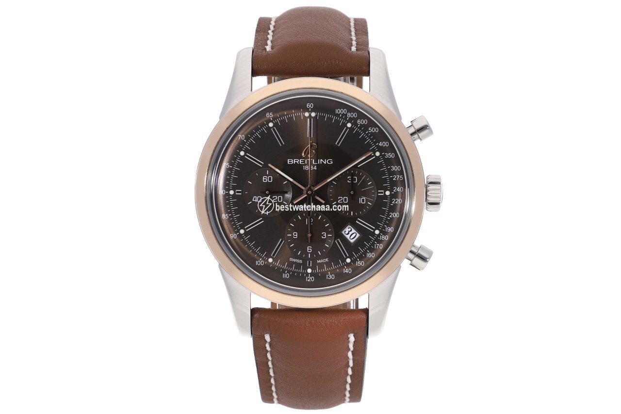 IMG_9085 Breitling Transocean Chronograph Mens watch Unisex Automatic Gold Steel UB0152 Replica 2