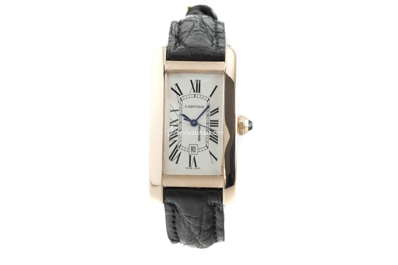 IMG_9085 Cartier Tank Americaine Mens watch Unisex Automatic Red gold W2620030 Replica 2