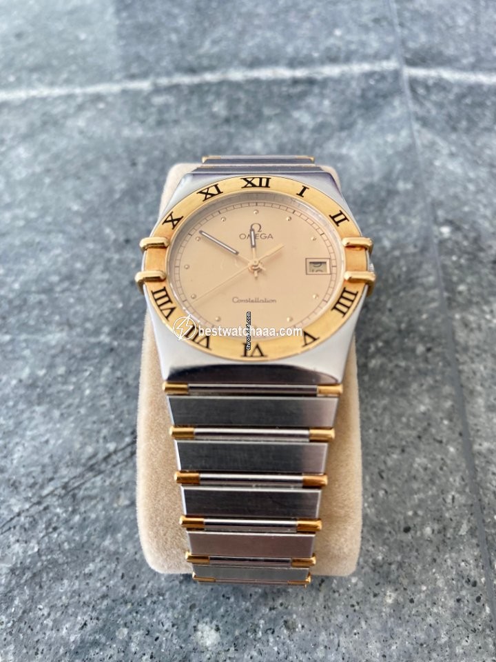 IMG_9085 Omega Constellation Mens watch Unisex Quartz Gold Steel 1448 431 Replica 2