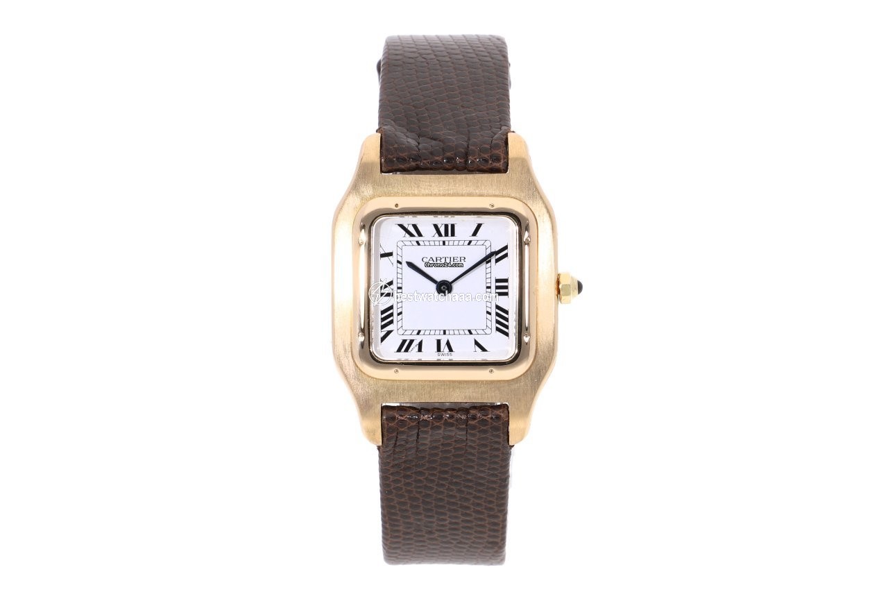 IMG_9085 Cartier Santos Dumont Womens watch Quartz Yellow gold 8107 Replica 2