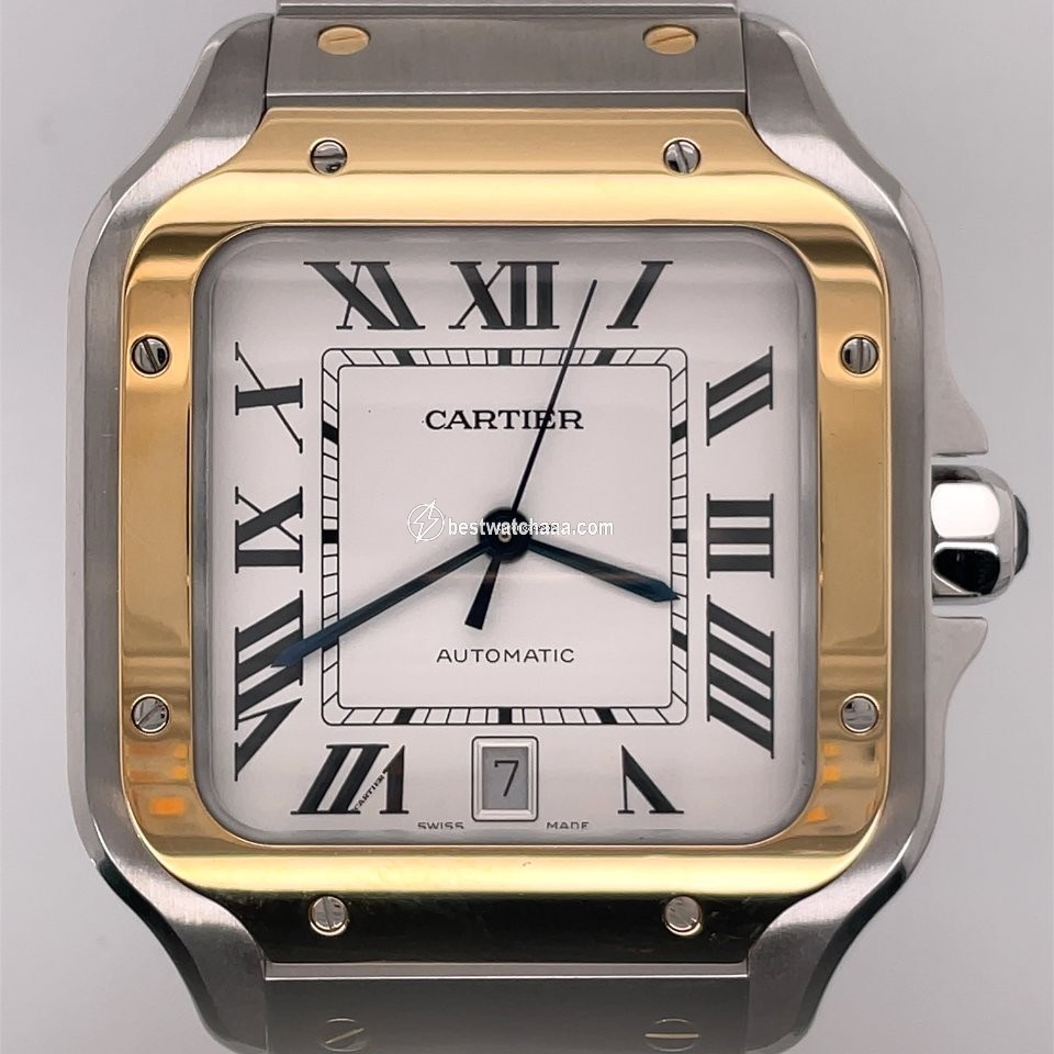 IMG_9085 Cartier Santos Mens watch Unisex Automatic Gold Steel W2SA0006 Replica 2