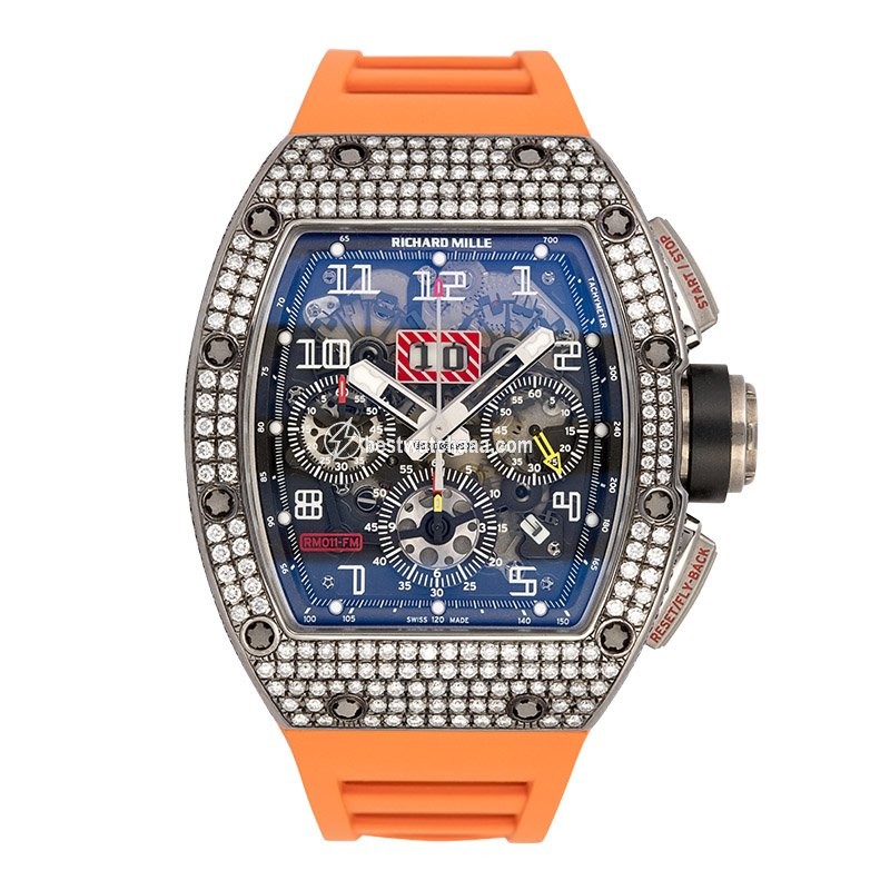IMG_9085 Richard Mille RM 011 Mens watch Unisex Automatic White gold RM 11 Replica 2