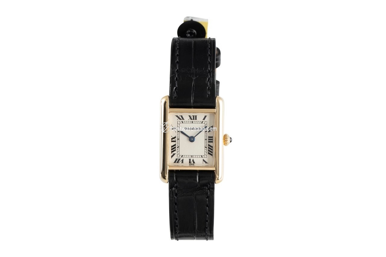 IMG_9085 Cartier Tank Womens watch Quartz Yellow gold 8660 Replica 2
