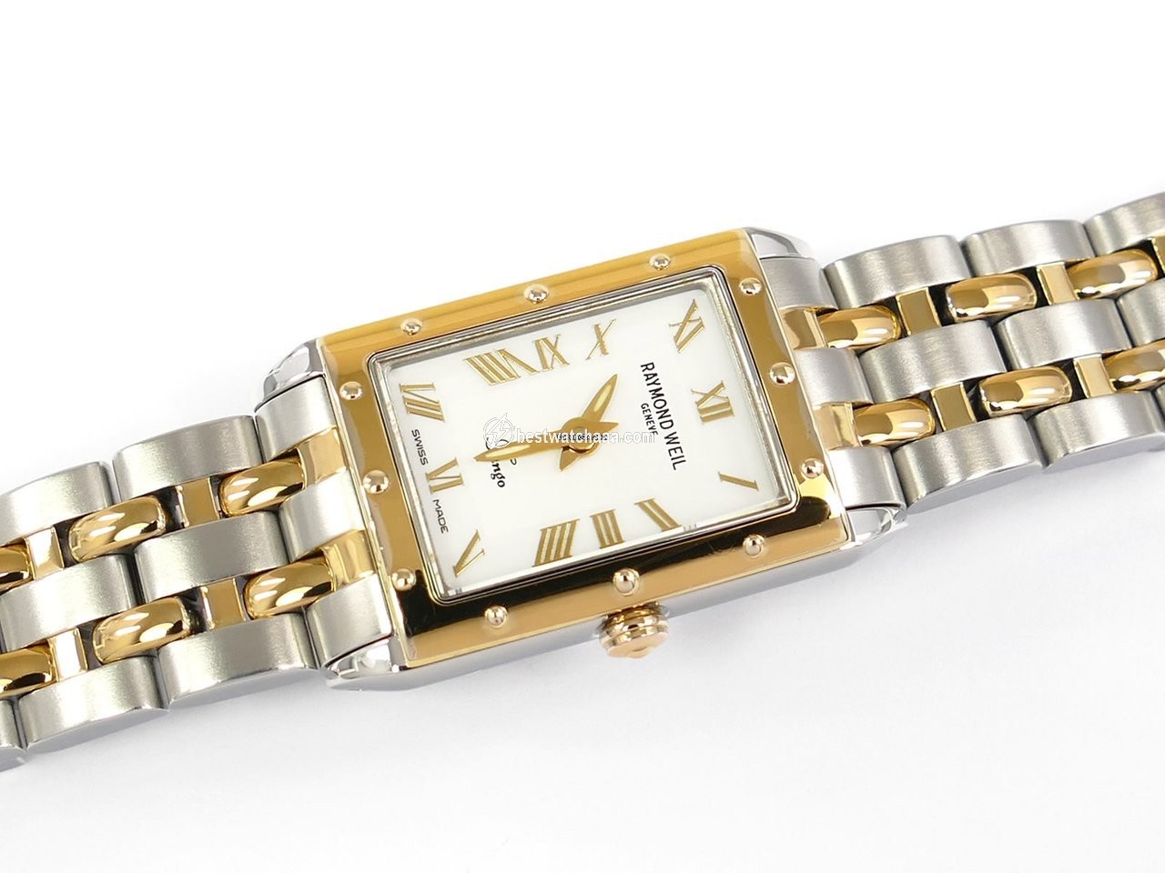 IMG_9085 Raymond Weil Tango Womens watch Quartz Gold Steel 5971-STP-00308 Replica 2