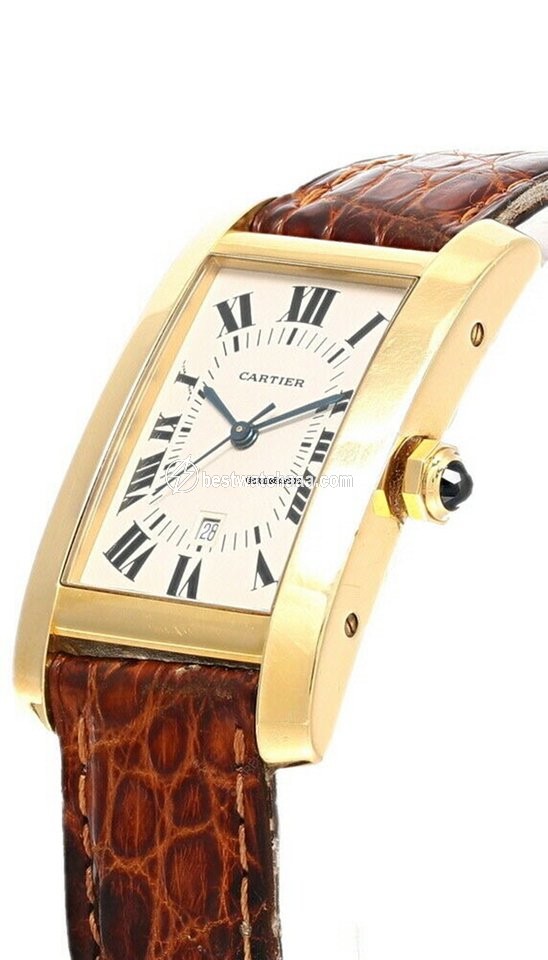 IMG_9085 Cartier Tank Americaine Automatic Yellow gold 02052 Replica 2
