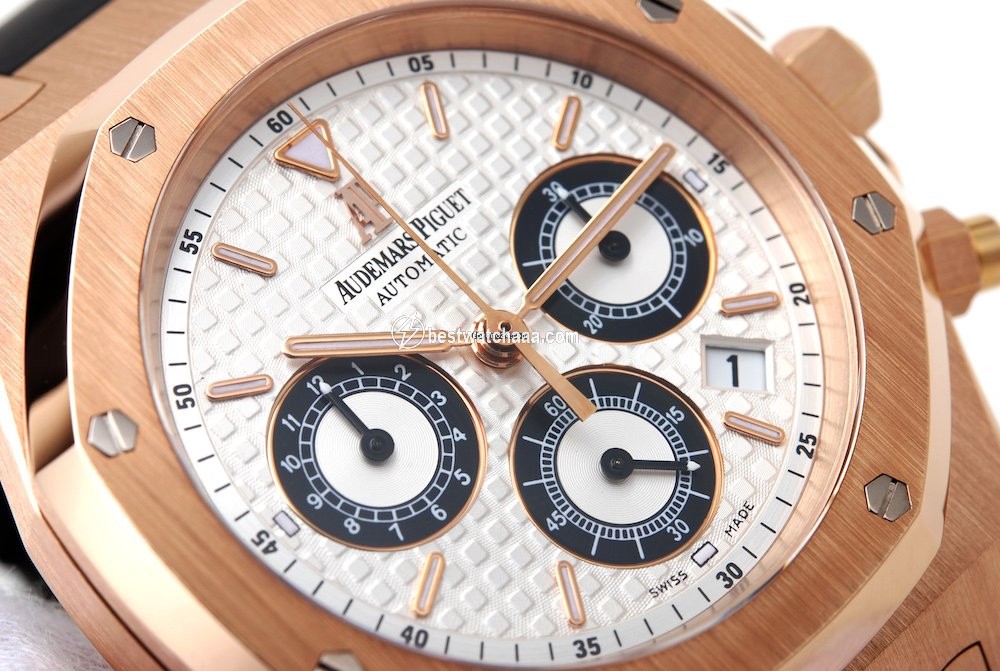 IMG_9085 Audemars Piguet Royal Oak Chronograph Mens watch Unisex Automatic Rose gold 26022OR.OO.D098CR.01 Replica 2