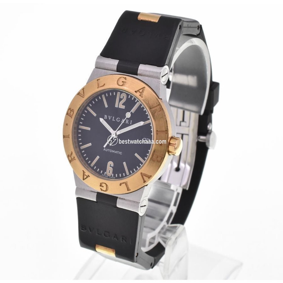 IMG_9085 Bulgari Diagono Mens watch Unisex Automatic Gold Steel LC35SG Replica 2
