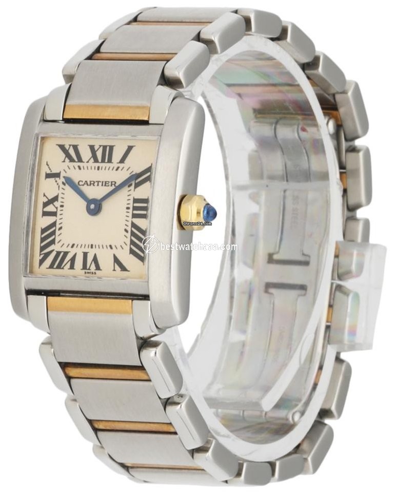 IMG_9085 Cartier Tank Francaise Womens watch Quartz Steel 2300 Replica 2