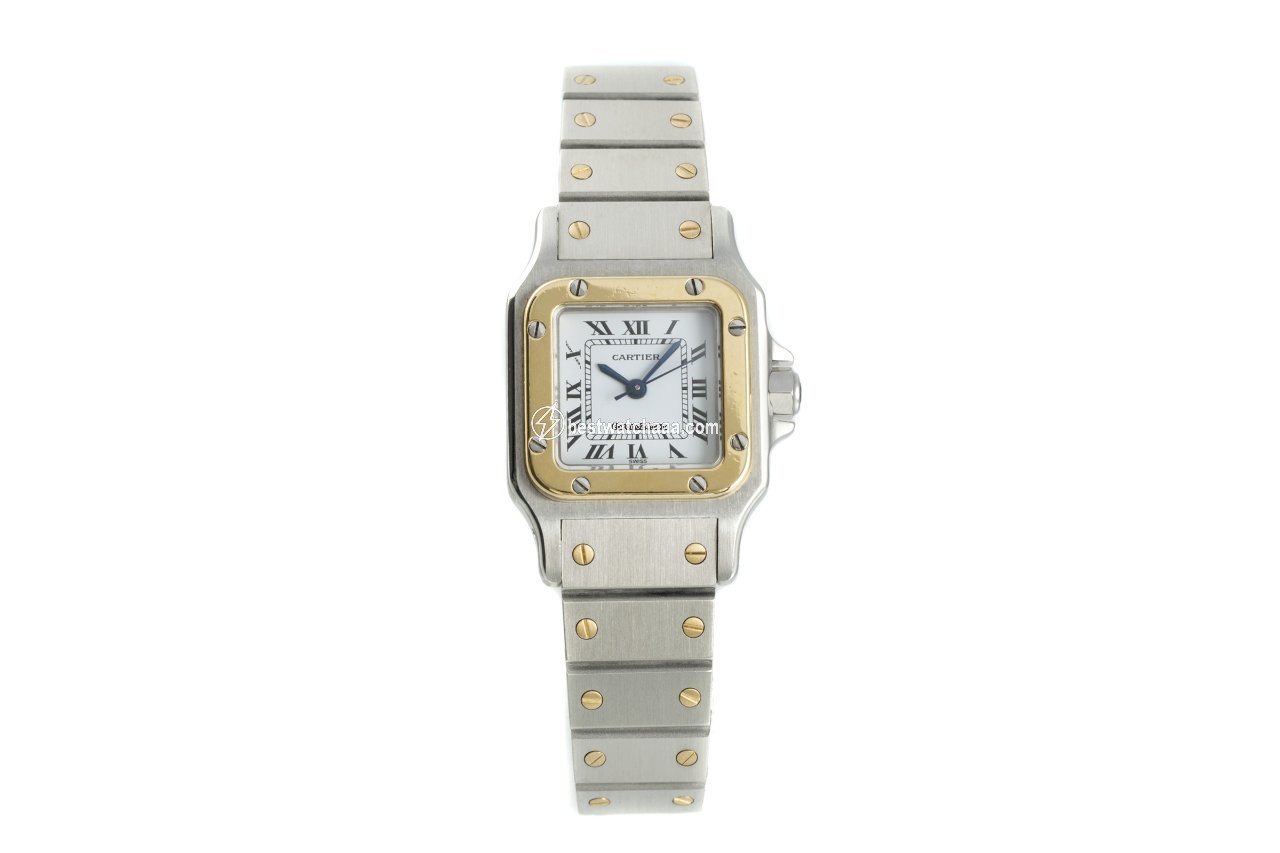 IMG_9085 Cartier Santos Womens watch Automatic Gold Steel 0902 Replica 2
