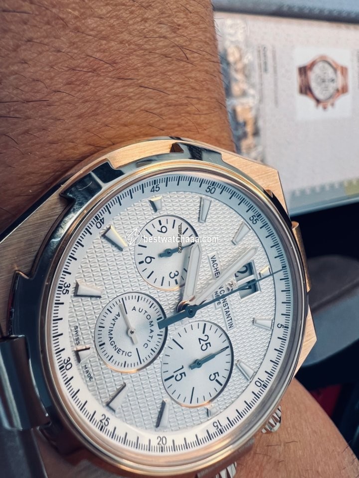 IMG_9085 Vacheron Constantin Overseas Chronograph Mens watch Unisex Automatic Rose gold 49150 B01R-9454 Replica 2