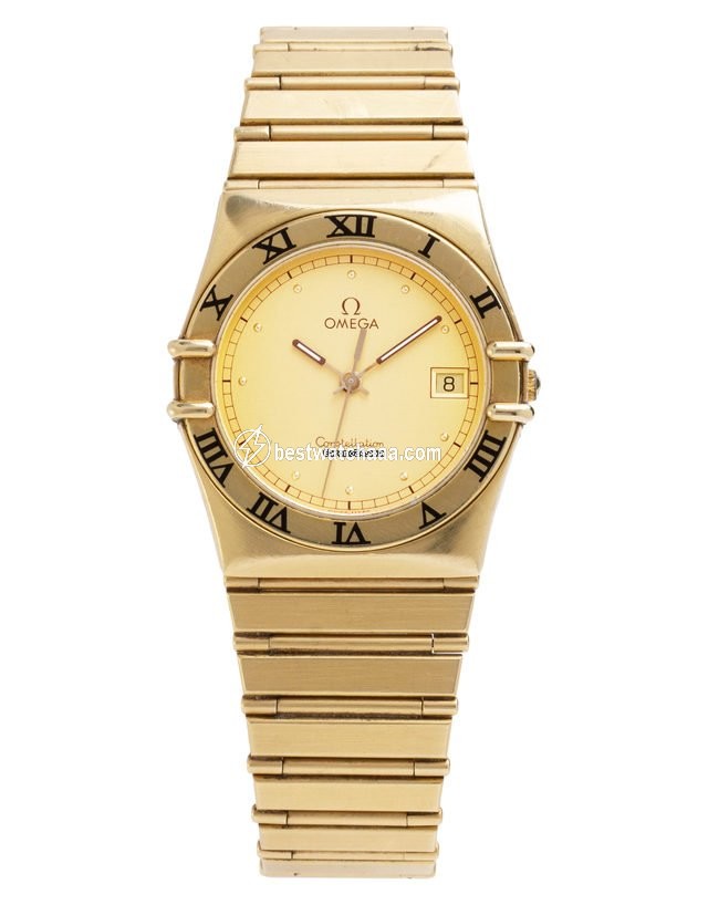 IMG_9085 Omega Constellation Mens watch Unisex Quartz Yellow gold 1112.30.00 Replica 2