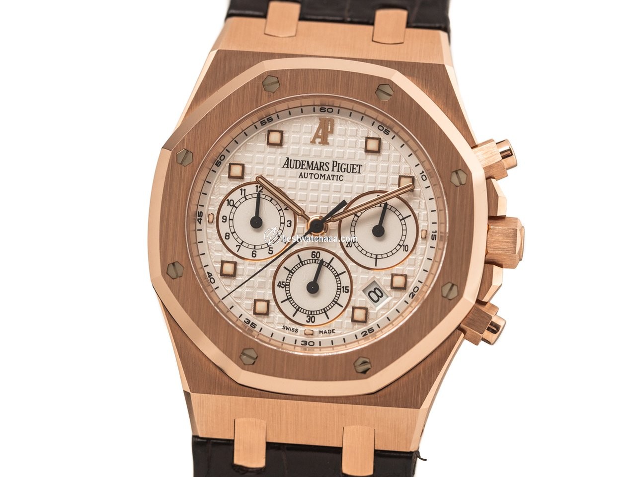 IMG_9085 Audemars Piguet Royal Oak Chronograph Mens watch Unisex Automatic Rose gold 26220OR Replica 2