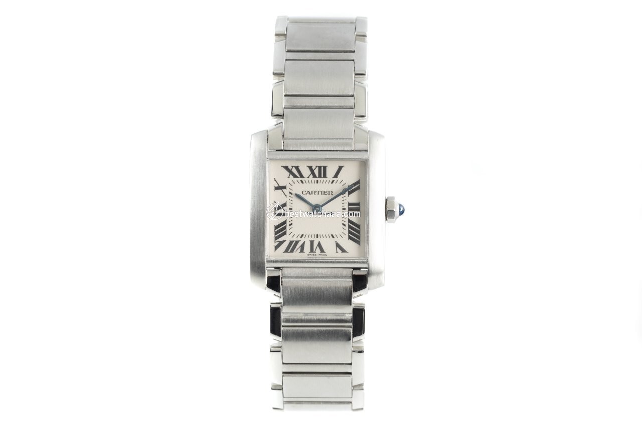 IMG_9085 Cartier Tank Francaise Womens watch Quartz Steel 2301 Replica 2