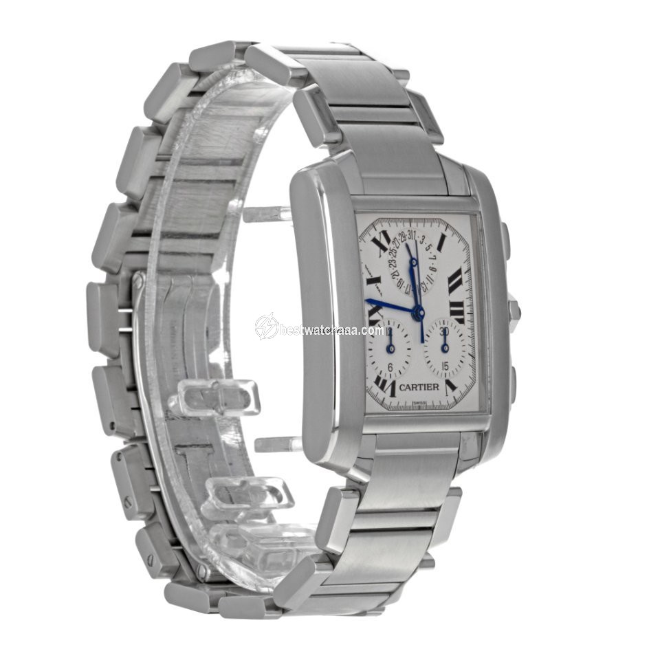 IMG_9085 Cartier Tank Francaise Mens watch Unisex Quartz Steel W51001Q3 2303 Replica 2