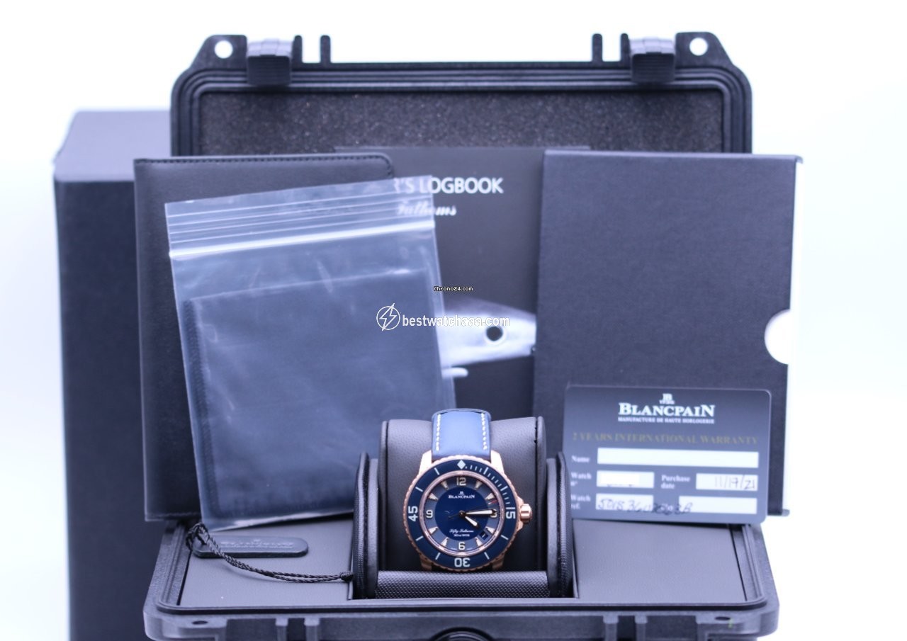 IMG_9085 Blancpain Fifty Fathoms Mens watch Unisex Automatic Rose gold 5015-3603C-63B Replica 2