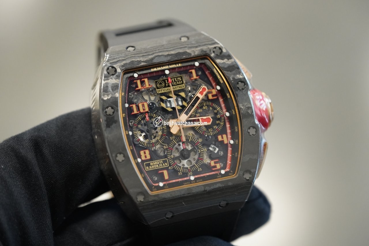 IMG_9085 Richard Mille RM 011 Mens watch Unisex Automatic Carbon RM011 NTPT Replica 2