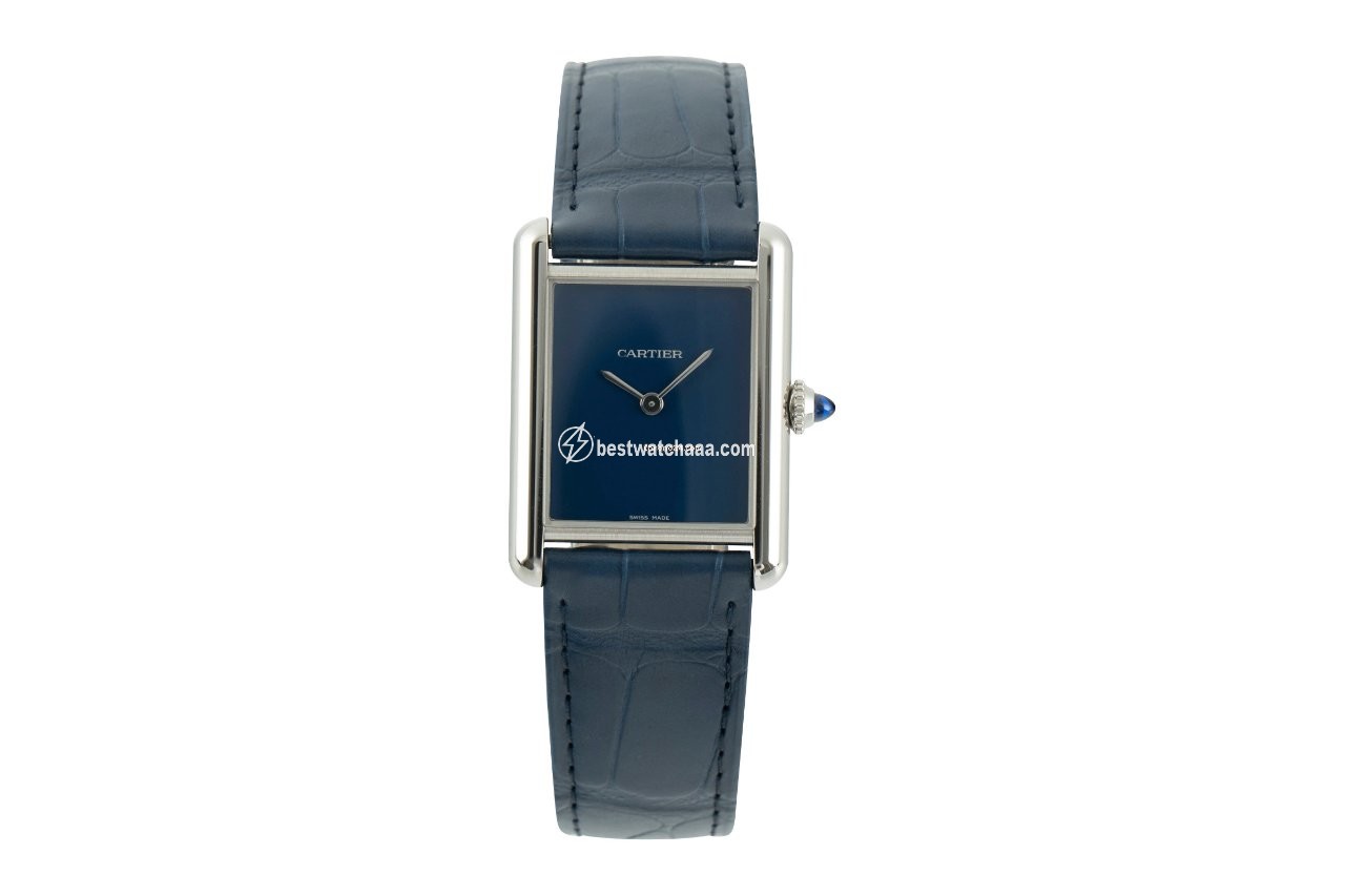 IMG_9085 Cartier Tank Mens watch Unisex Quartz Steel WSTA0055 Replica 2