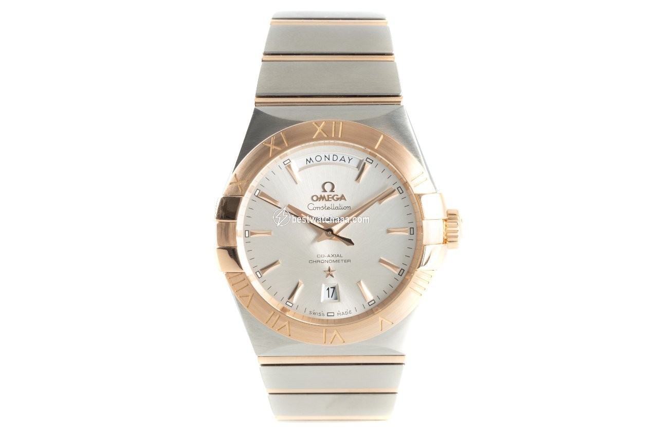 IMG_9085 Omega Constellation Day-Date Mens watch Unisex Automatic Gold Steel 123.20.38.22.02.001 Replica 2
