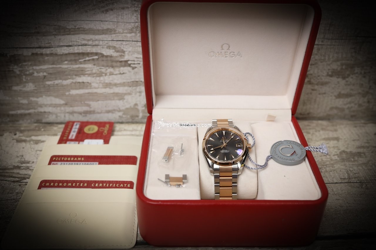 IMG_9085 Omega Seamaster Aqua Terra Mens watch Unisex Automatic Gold Steel 231.20.39.21.06.001 Replica 2