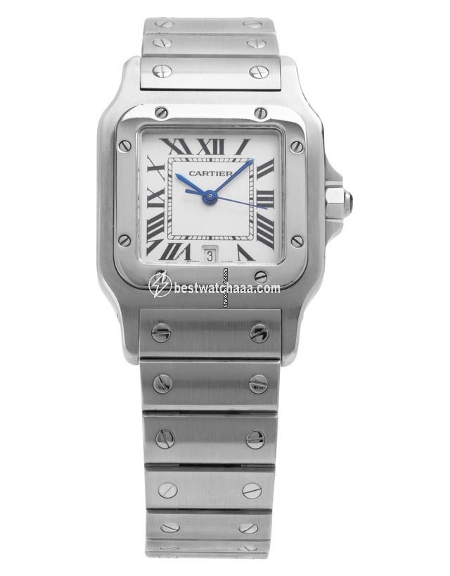 IMG_9085 Cartier Santos Mens watch Unisex Quartz Steel W20025D6 1564 Replica 2