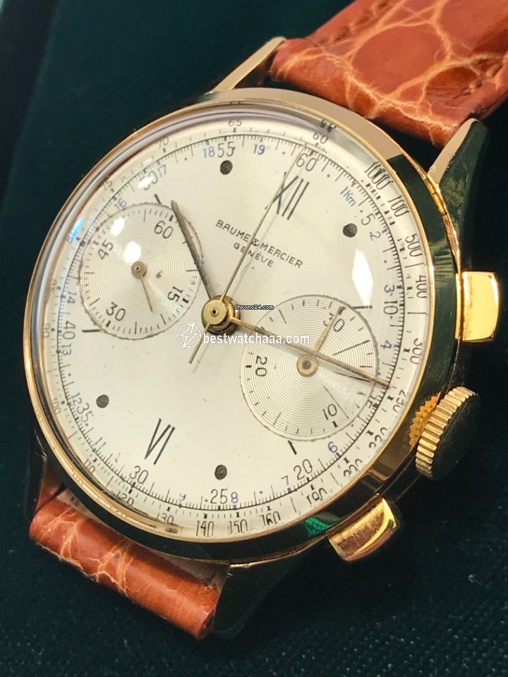 IMG_9085 Baume & Mercier Mens watch Unisex Manual winding Yellow gold Baume & mercier chrono Replica 2