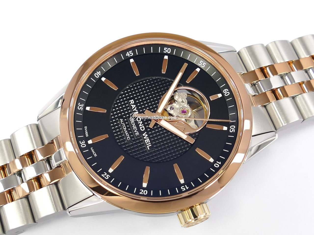 IMG_9085 Raymond Weil Freelancer Mens watch Unisex Automatic Gold Steel 27101 Replica 2