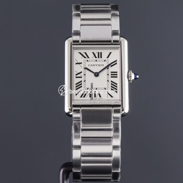 IMG_9085 Cartier Tank Mens watch Unisex Quartz Steel WSTA0052 Replica 2