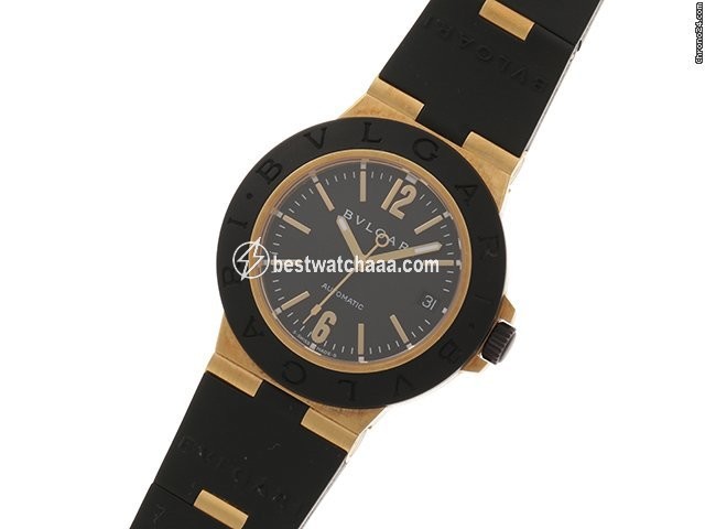 IMG_9085 Bulgari Diagono Mens watch Unisex Automatic Yellow gold AL38G Replica 2