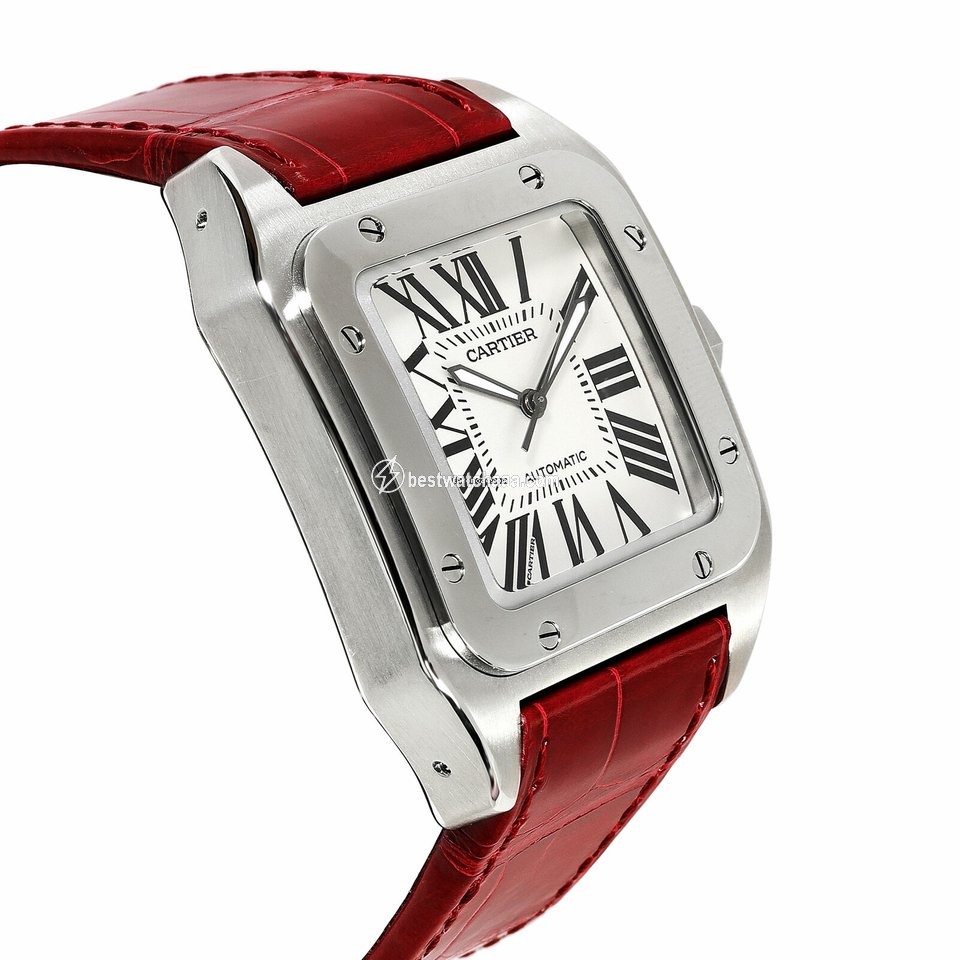 IMG_9085 Cartier Santos 100 Mens watch Unisex Automatic Steel 100 W20073X8 Replica 2