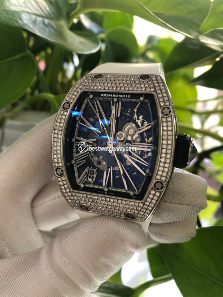 IMG_9085 Richard Mille Mens watch Unisex Automatic White gold RM 023 Replica 2