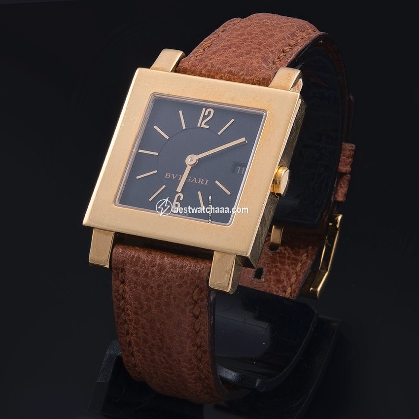 IMG_9085 Bulgari Quadrato Womens watch Quartz Yellow gold SQ 27 GL Replica 2