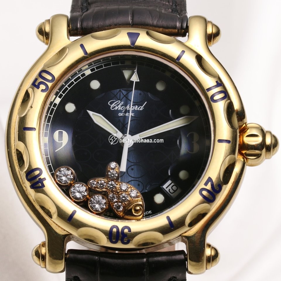 IMG_9085 Chopard Happy Sport Womens watch Quartz Yellow gold 28 3528 Replica 2