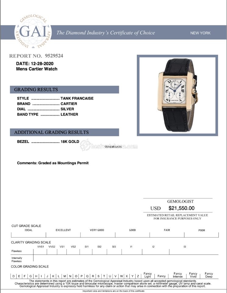 IMG_9085 Cartier Tank Francaise Mens watch Unisex Quartz Yellow gold W5000556 Replica 2